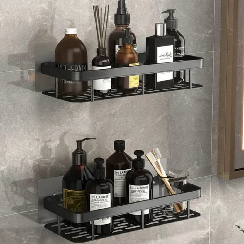 Mensola per bagno adesiva | Senza fori & Acciaio inossidabile | Autoadesiva | Mountra