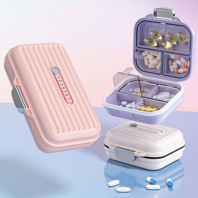 MediSafe Mini – Scatola per pillole portatile con 7 scomparti