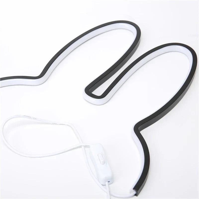 Lampada notturna USB ricaricabile a forma di coniglio con illuminazione ambientale - BunnyLight