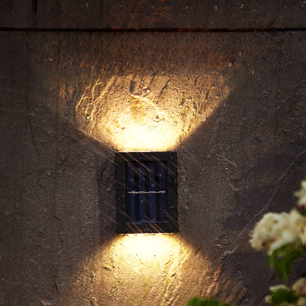 Lampada da esterno solare LED IP65 impermeabile Nera