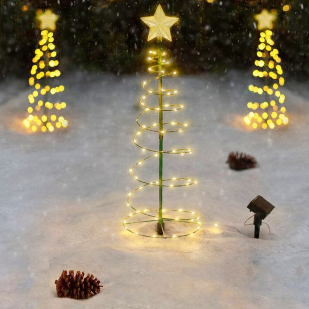 SolarGlow Albero di Natale – Illuminazione LED wireless da esterno alimentata da energia solare