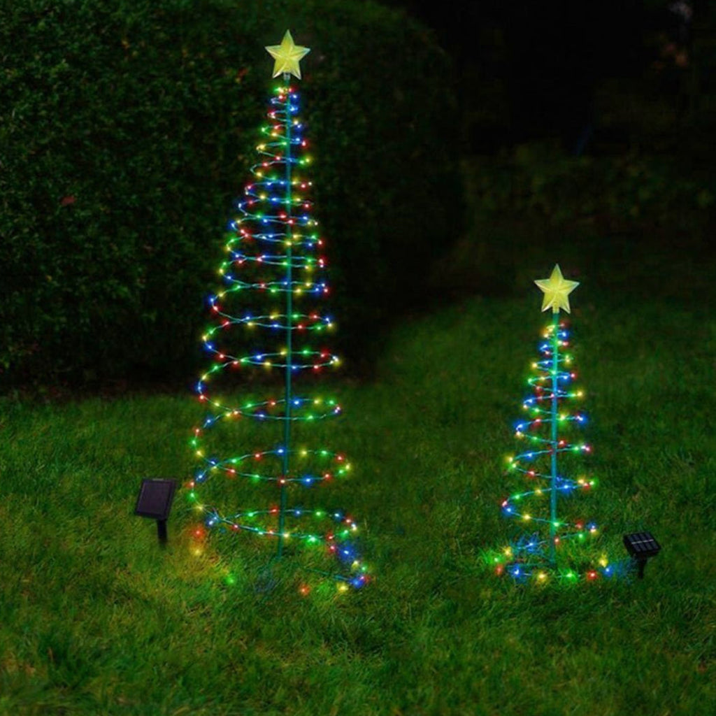 SolarGlow Albero di Natale – Illuminazione LED wireless da esterno alimentata da energia solare