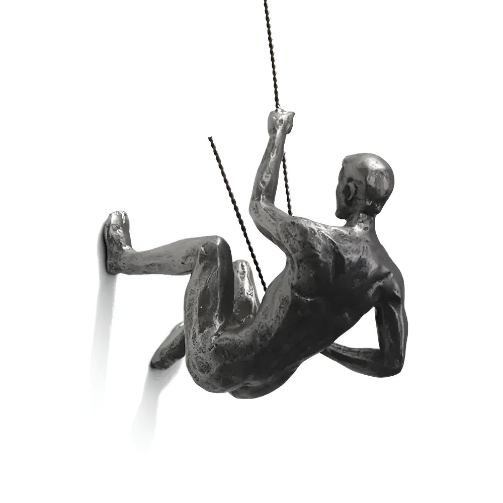 ClimbArt Scultura da Parete Set – Motiv di Uomo che Scala in Resina