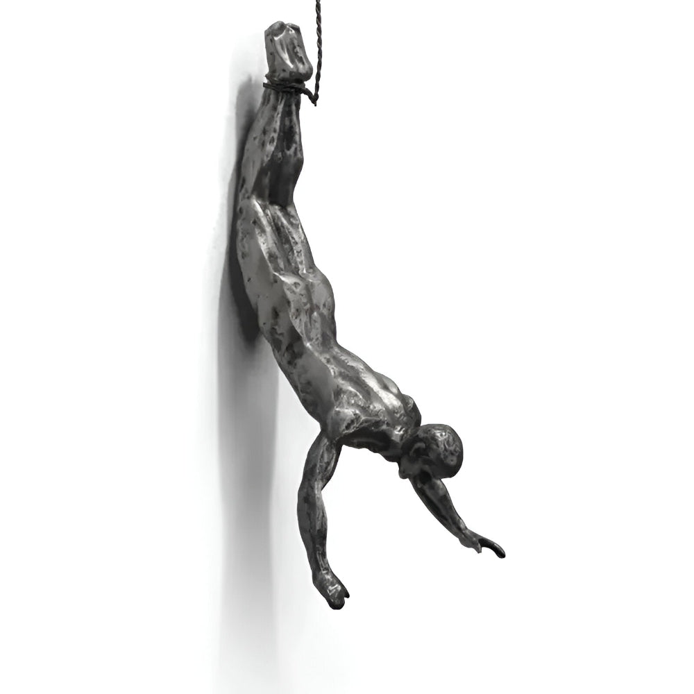 ClimbArt Scultura da Parete Set – Motiv di Uomo che Scala in Resina