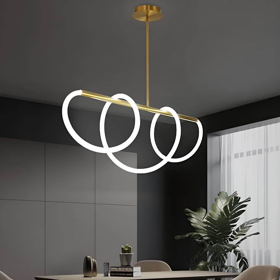Lampada a Sospensione LED in Acrilico Flessibile a Forma di Onda