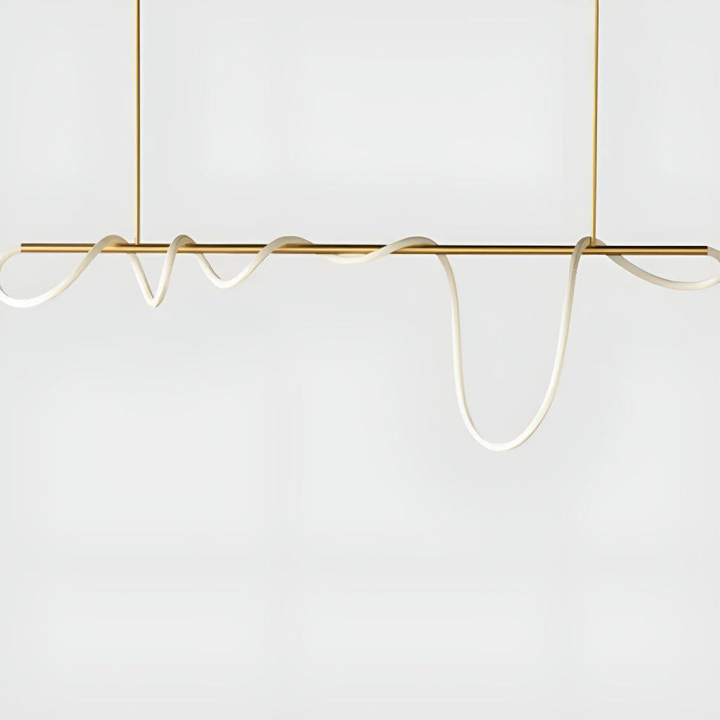 Lampada a Sospensione LED in Acrilico Flessibile a Forma di Onda