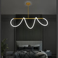 Lampada a Sospensione LED in Acrilico Flessibile a Forma di Onda