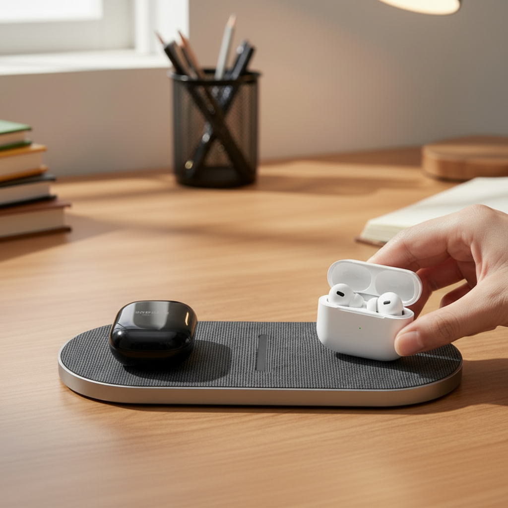 POWERDOCK – Stazione di Ricarica Wireless da 40W per iPhone, AirPods e Samsung