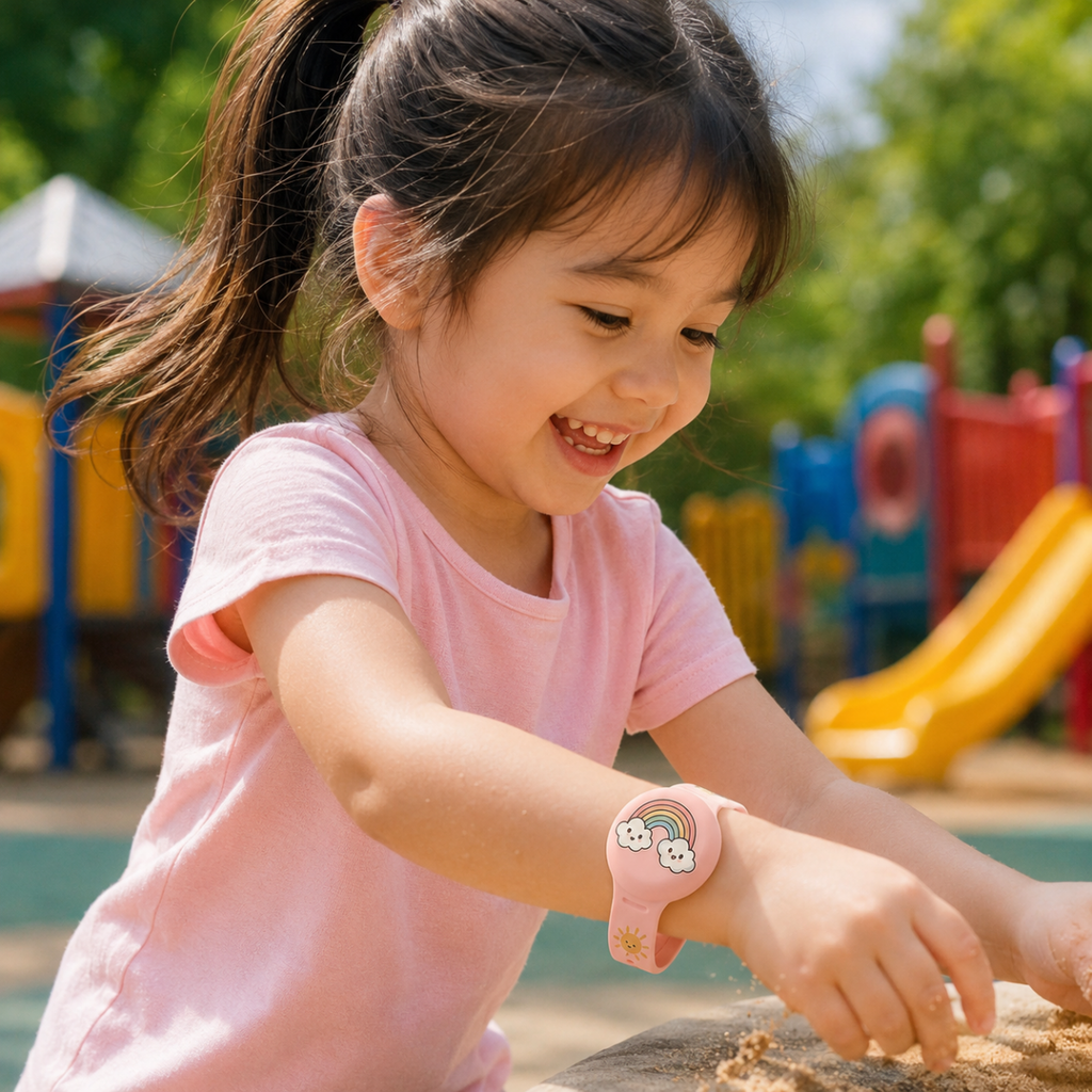 LITTLELOCATE – Braccialetto GPS colorato per bambini con bracciale regolabile e comodo