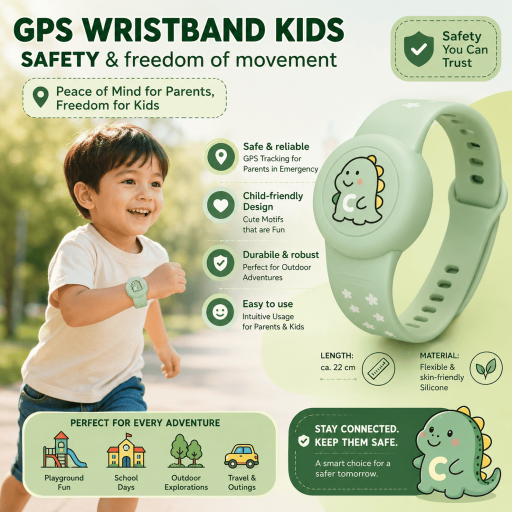 LITTLELOCATE – Braccialetto GPS colorato per bambini con bracciale regolabile e comodo