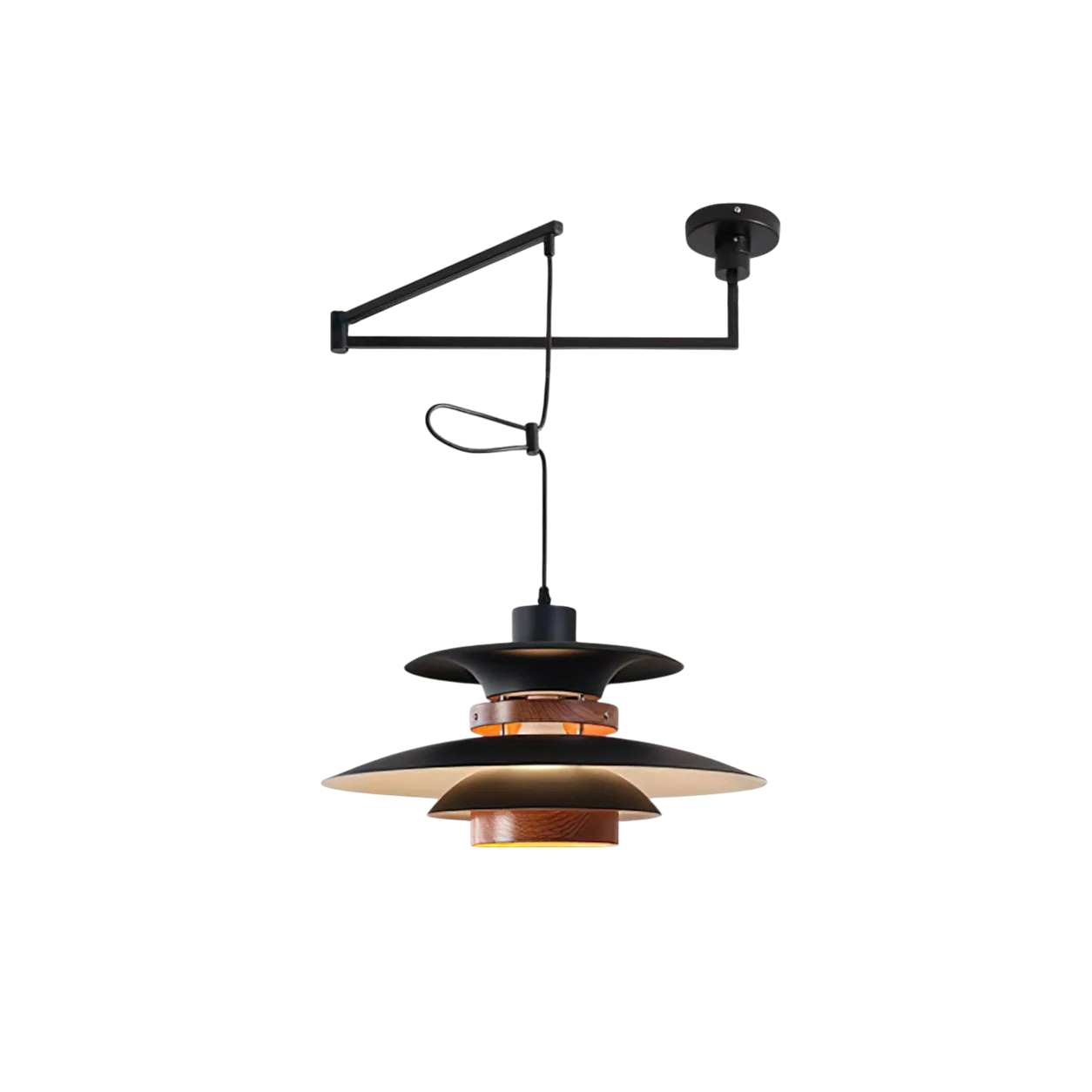 Lampada a Sospensione Merado con Braccio Regolabile – Design Scandinavo per Illuminare il Tavolo in Sala da Pranzo