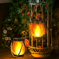 Decorazioni da tavolo Luce solare Lanterna impermeabile Lampada da giardino tremolante
