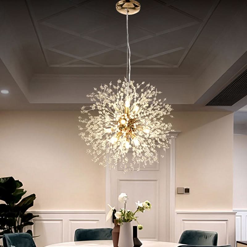 Lampadario Moderno a LED a Cristallo Dente di Leone