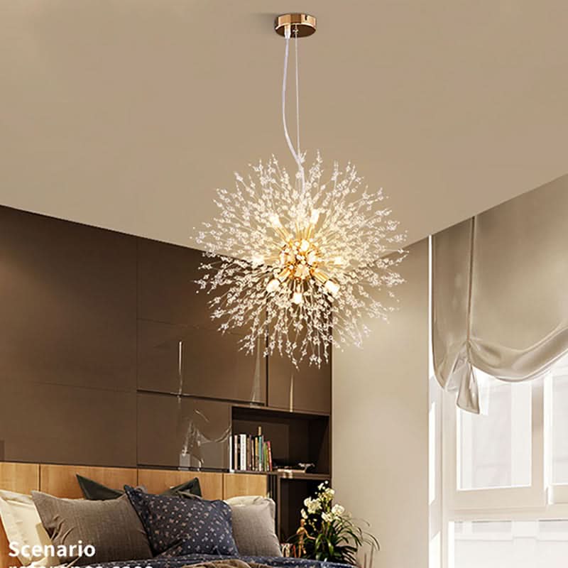 Lampadario Moderno a LED a Cristallo Dente di Leone
