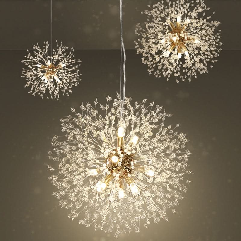 Lampadario Moderno a LED a Cristallo Dente di Leone