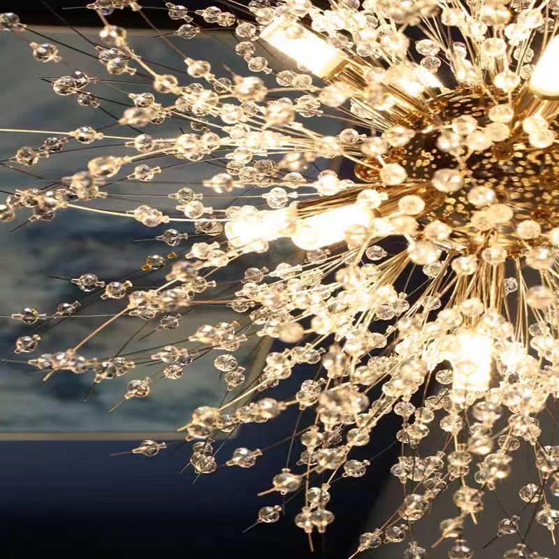 Lampadario Moderno a LED a Cristallo Dente di Leone