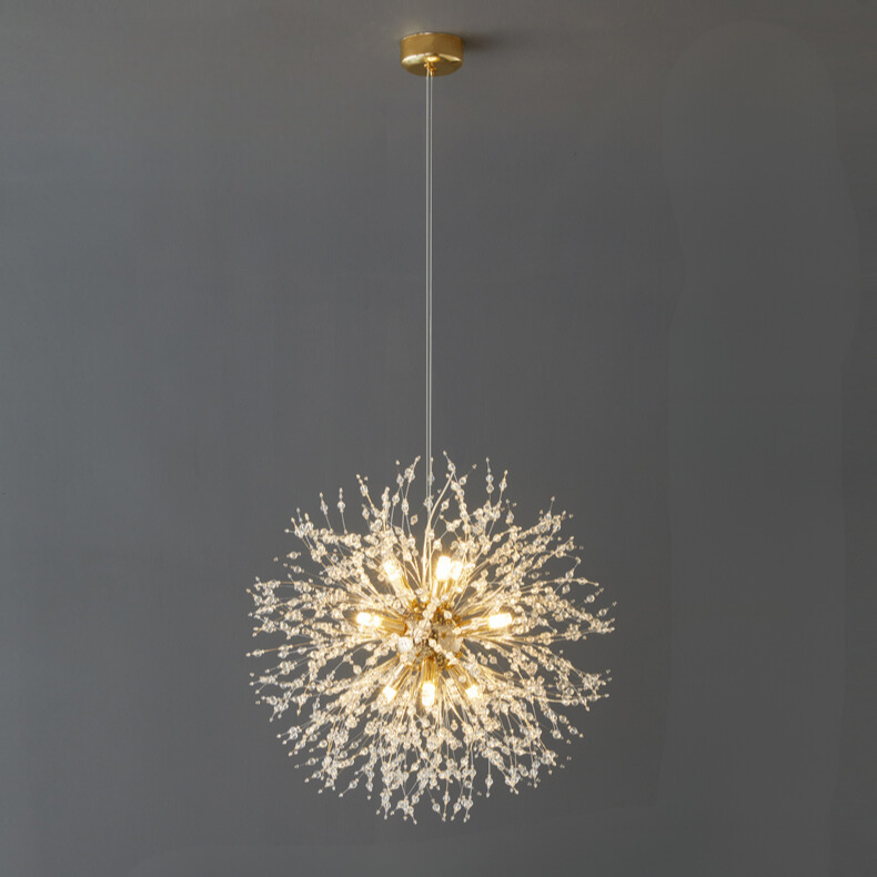 Lampadario Moderno a LED a Cristallo Dente di Leone