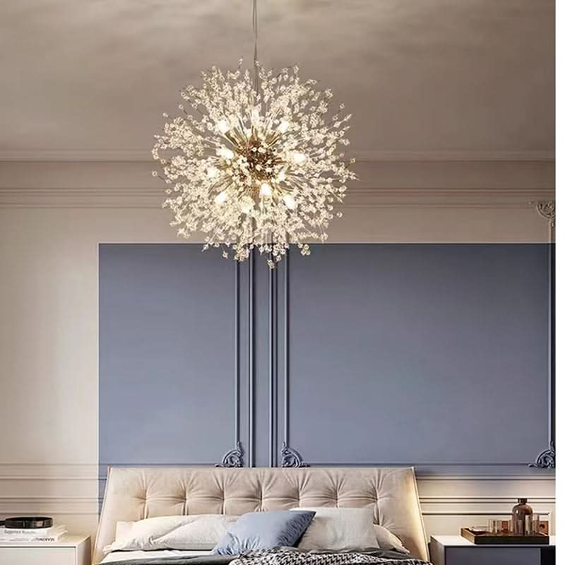 Lampadario Moderno a LED a Cristallo Dente di Leone