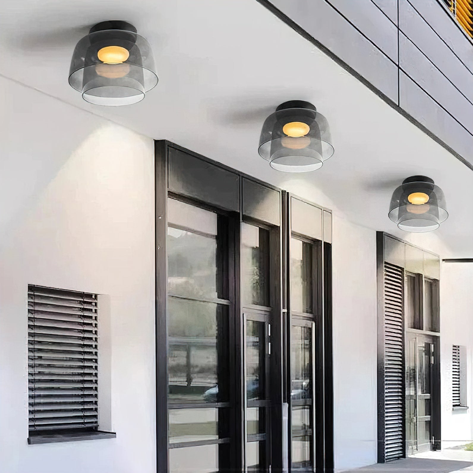 Vessaya | Lampada a soffitto in vetro stratificato moderno per camere da letto e soggiorni