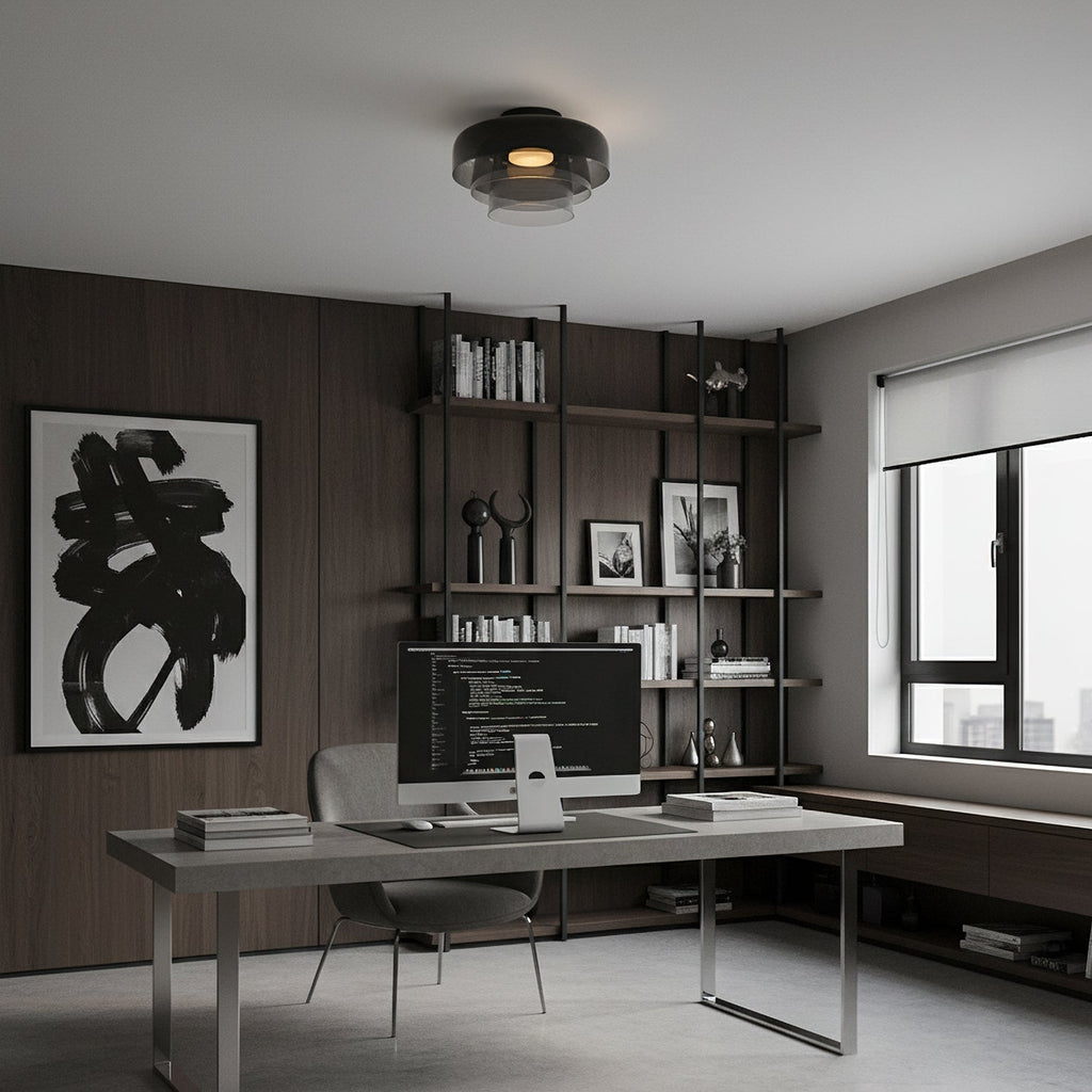 Vessaya | Lampada a soffitto in vetro stratificato moderno per camere da letto e soggiorni