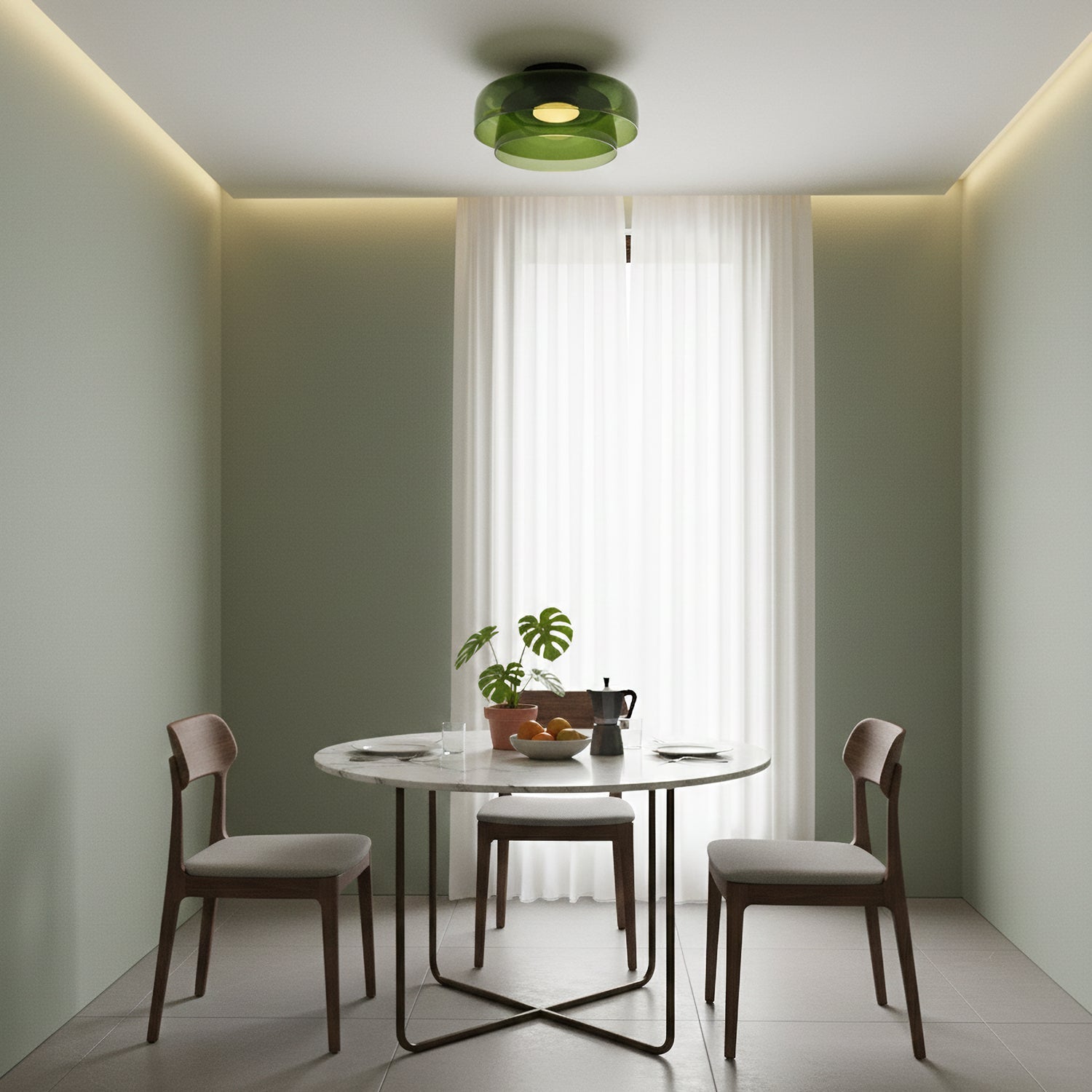 Vessaya | Lampada a soffitto in vetro stratificato moderno per camere da letto e soggiorni