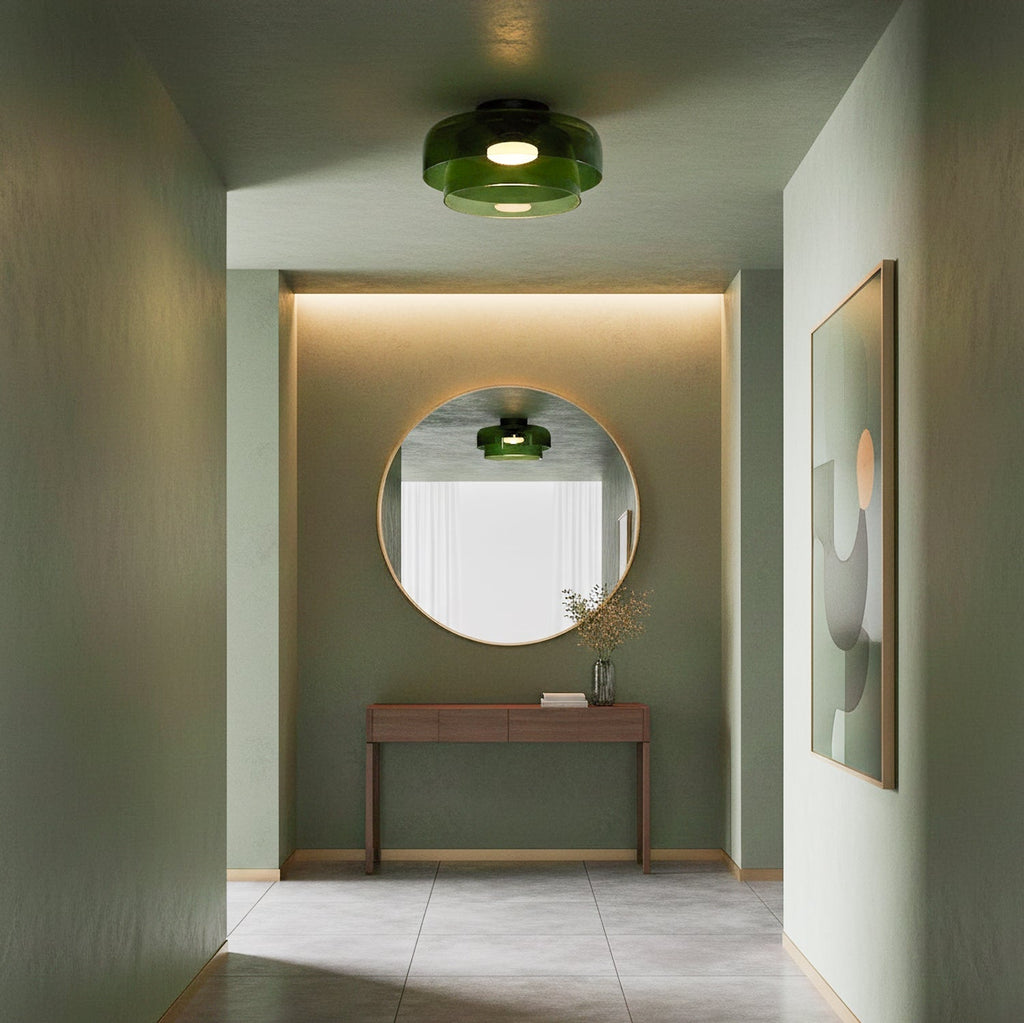 Vessaya | Lampada a soffitto in vetro stratificato moderno per camere da letto e soggiorni