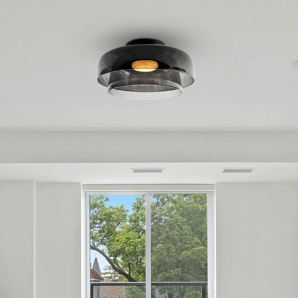 Vessaya | Lampada a soffitto in vetro stratificato moderno per camere da letto e soggiorni