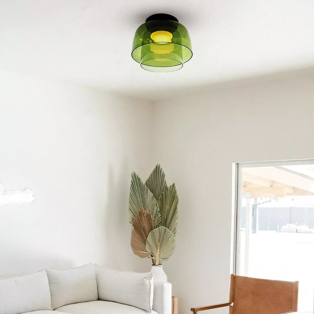 Vessaya | Lampada a soffitto in vetro stratificato moderno per camere da letto e soggiorni