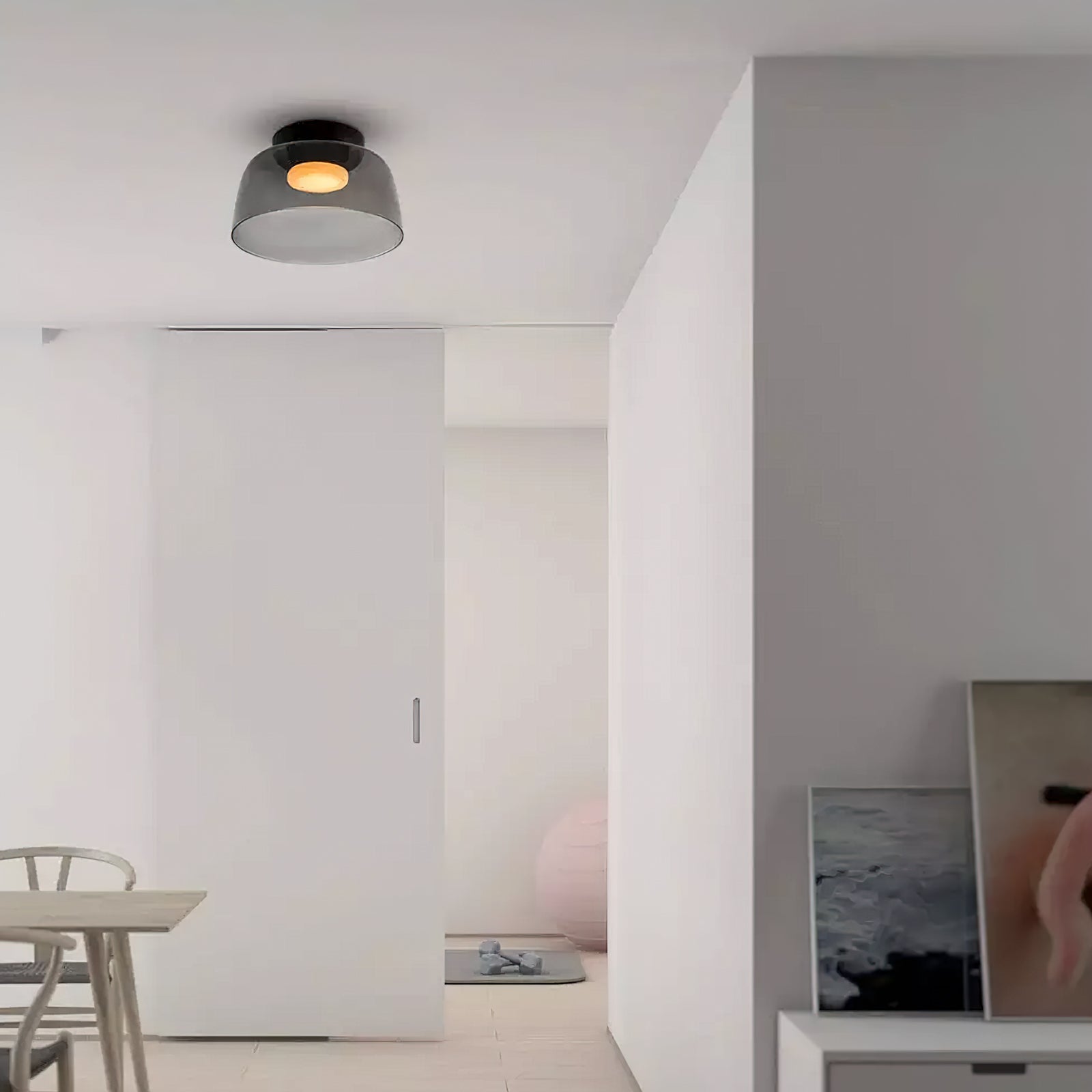 Vessaya | Lampada a soffitto in vetro stratificato moderno per camere da letto e soggiorni