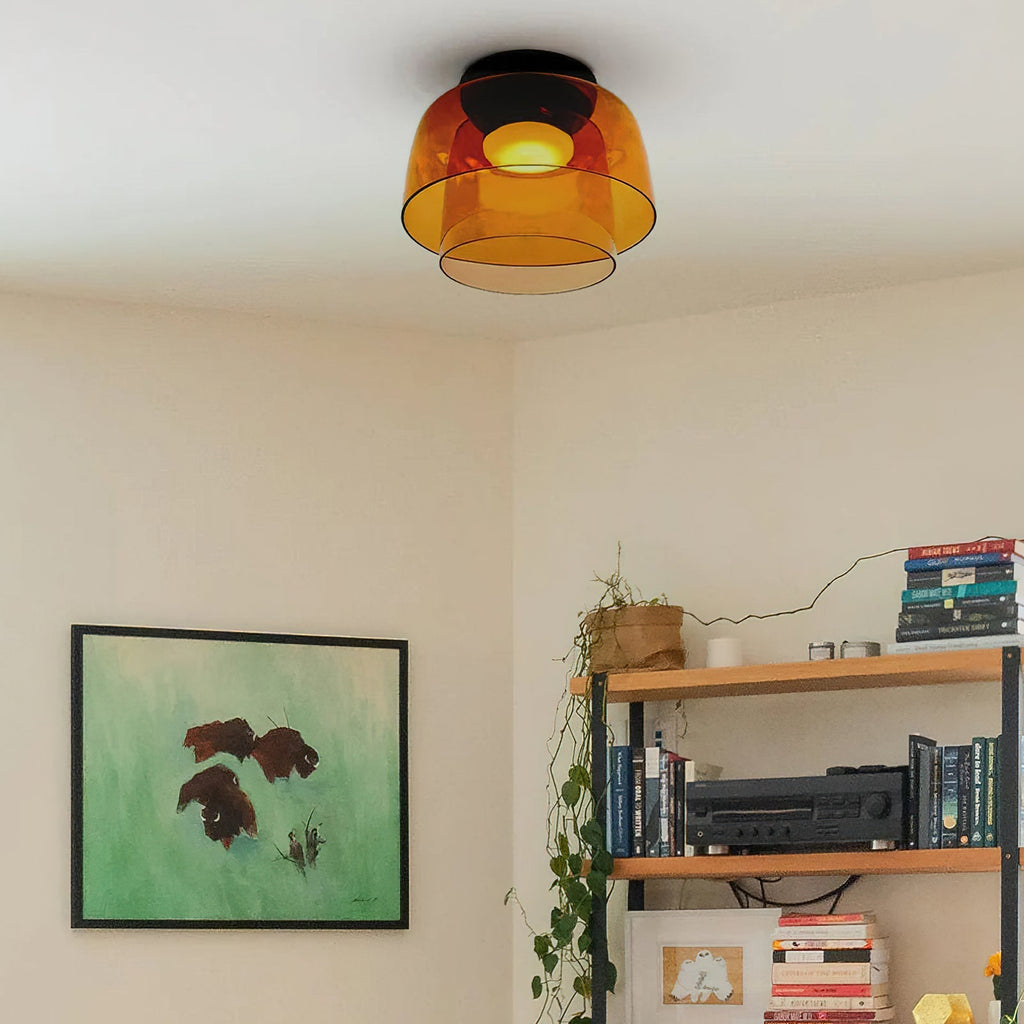 Vessaya | Lampada a soffitto in vetro stratificato moderno per camere da letto e soggiorni