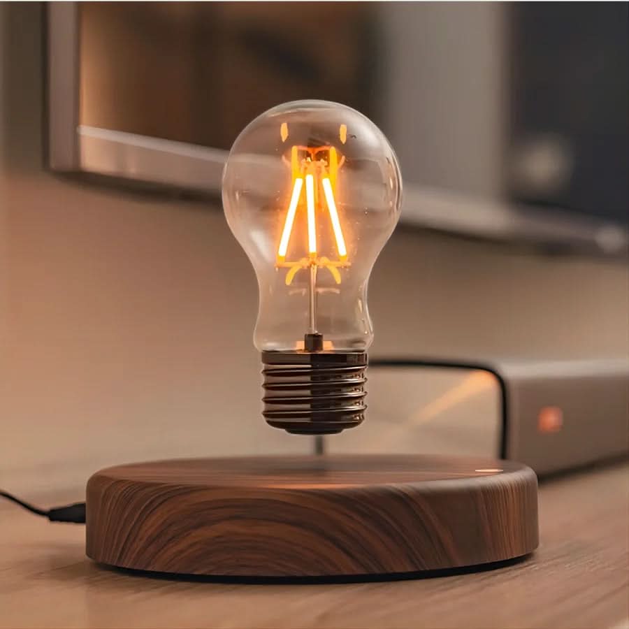 Lampadina Levitate | Lampadina a Luce Fluttuante Magnetica – Lampada da Scrivania LED Senza Fili