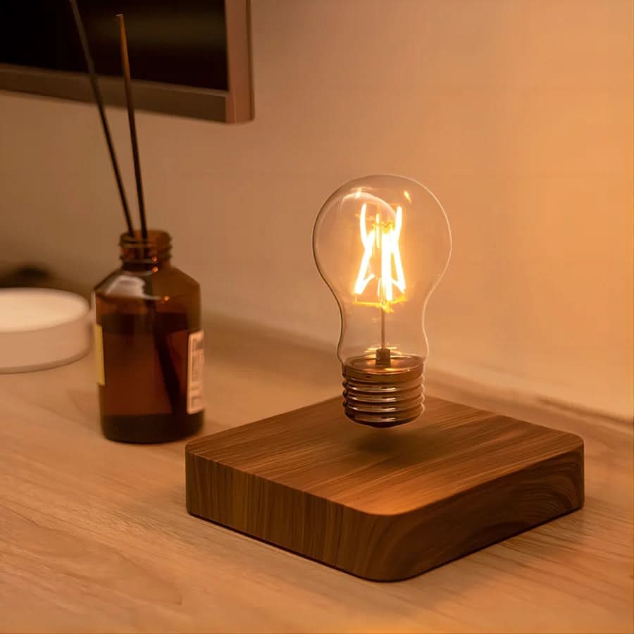 Lampadina Levitate | Lampadina a Luce Fluttuante Magnetica – Lampada da Scrivania LED Senza Fili