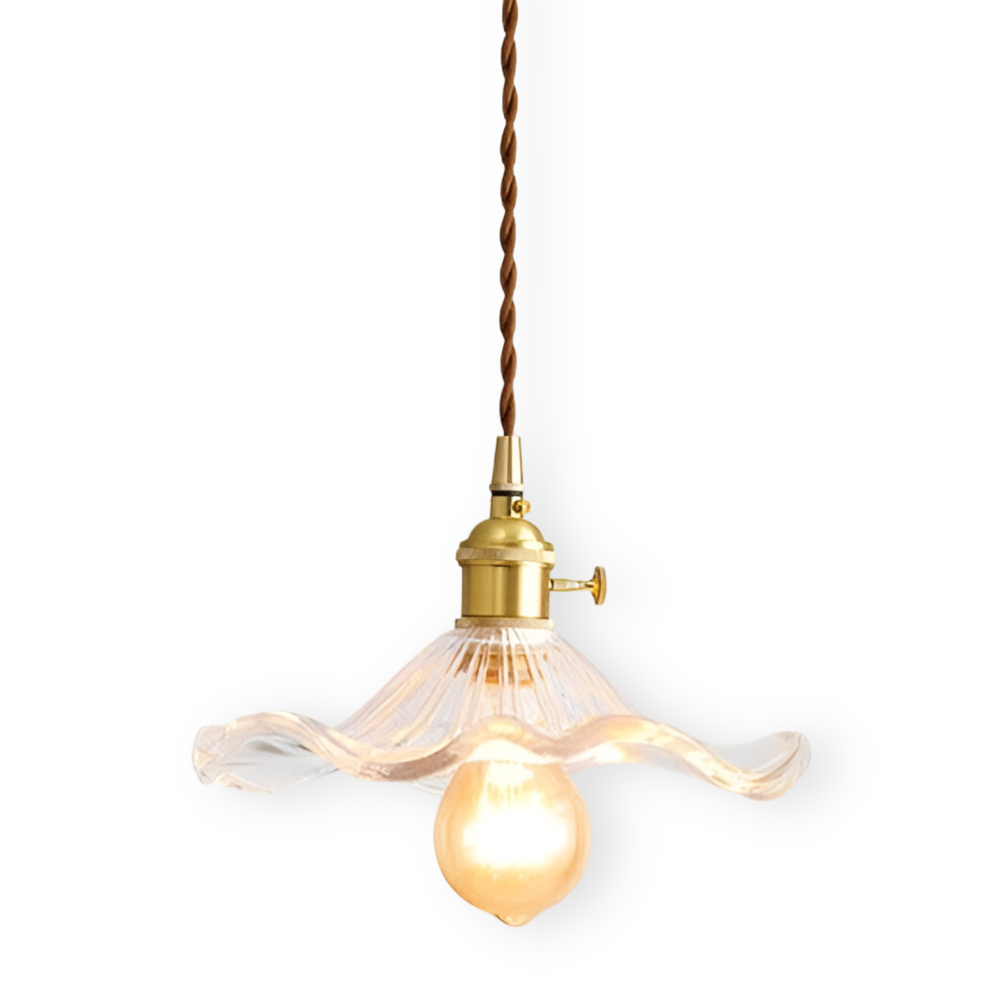 VividGlass – Lampada a Sospensione in Vetro Colorato con Accenti in Rame