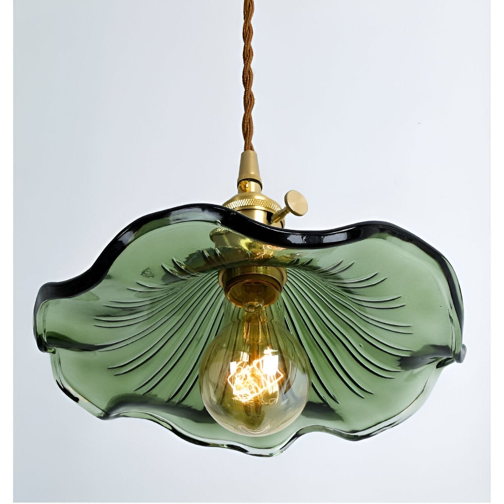 VividGlass – Lampada a Sospensione in Vetro Colorato con Accenti in Rame