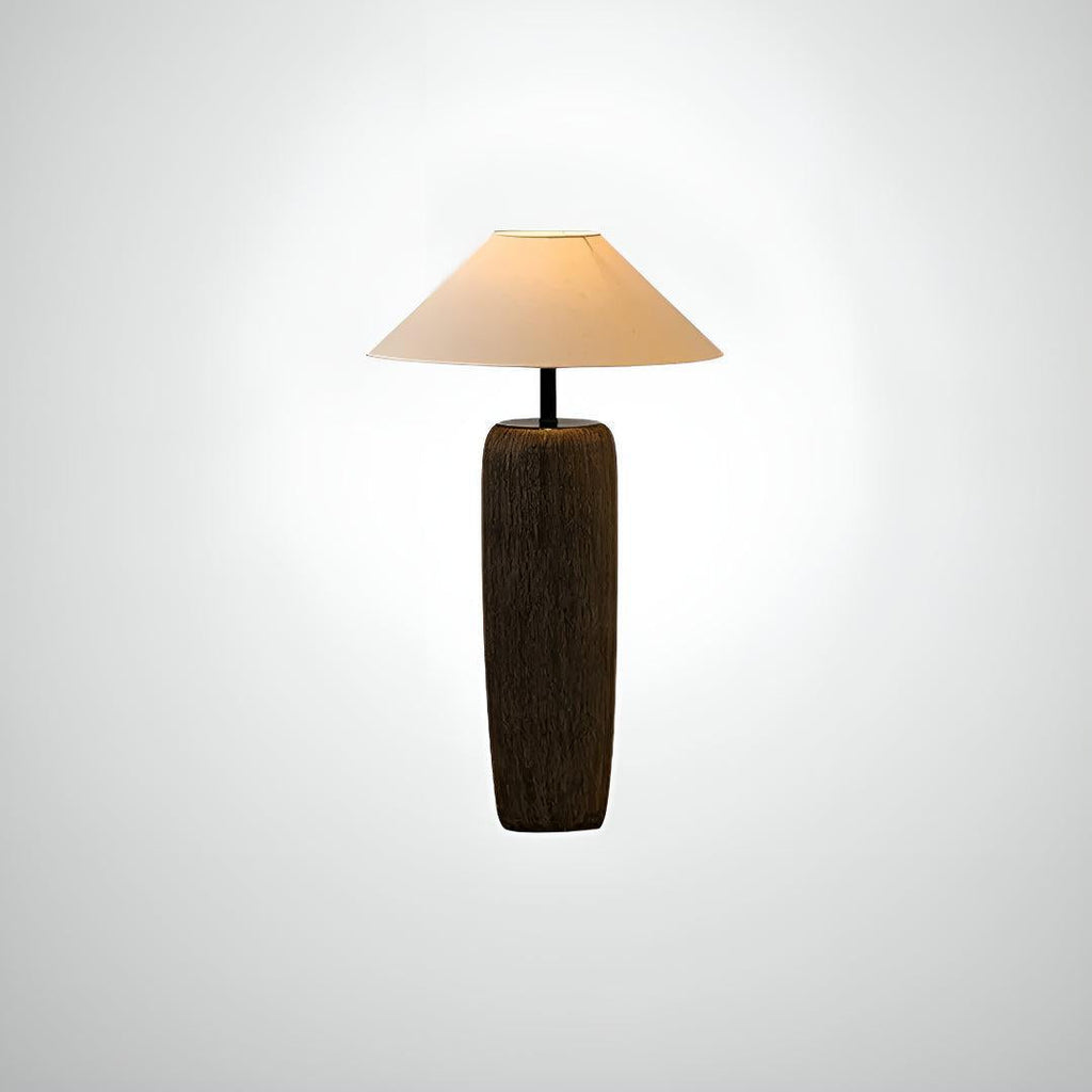Lampada da Terra per Soggiorno con Luce Ambientale e Base in Ceramica