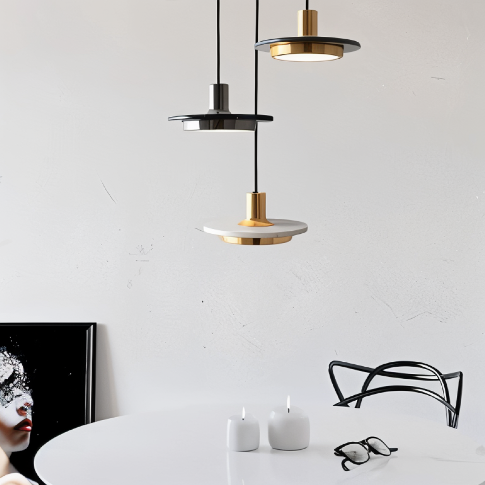 Moduno – Lampada a Sospensione Moderna in Metallo con Design a Doppio Strato