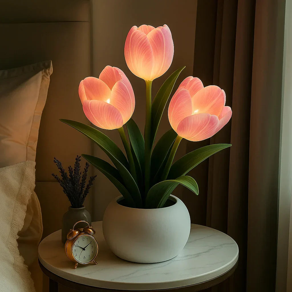 Lampada LED Decorativa a Tulipano con Luce Calda e Illuminazione Dimmerabile