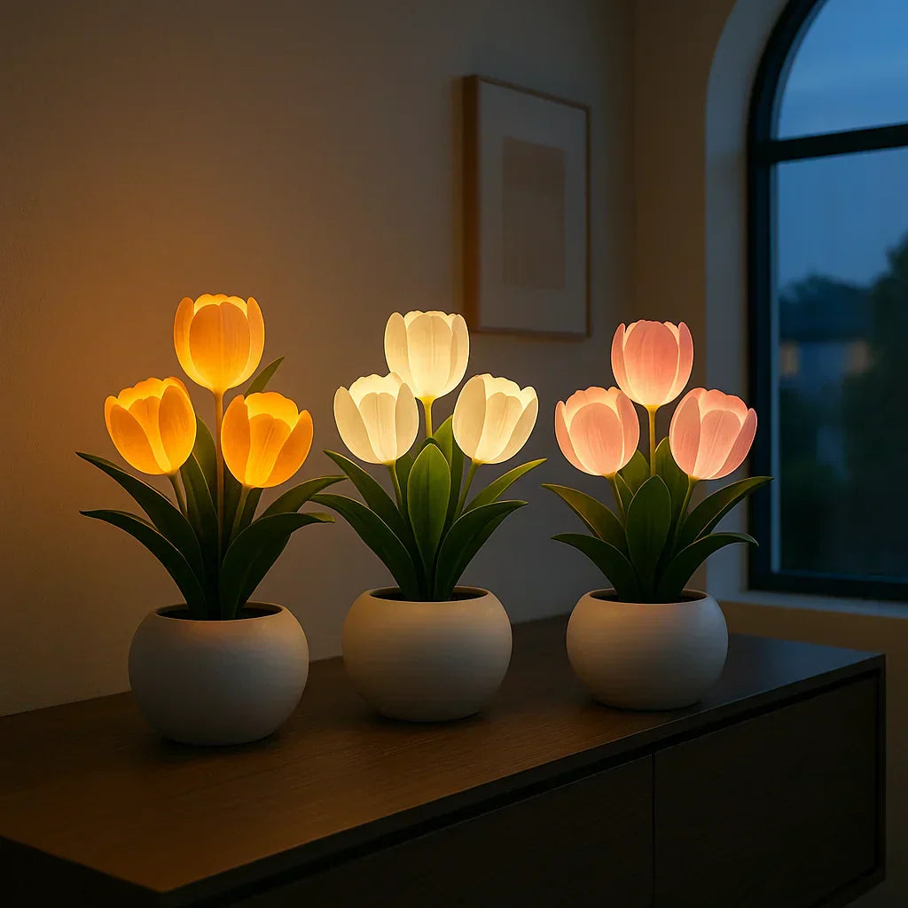 Lampada LED Decorativa a Tulipano con Luce Calda e Illuminazione Dimmerabile