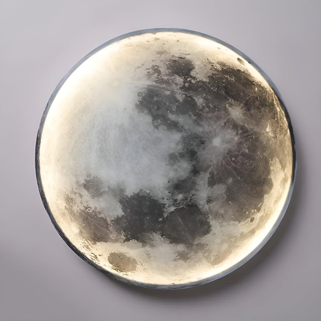 Luce da Parete Rotonda Luna con Design Artistico Moderno