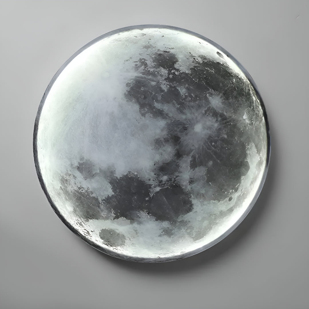 Luce da Parete Rotonda Luna con Design Artistico Moderno