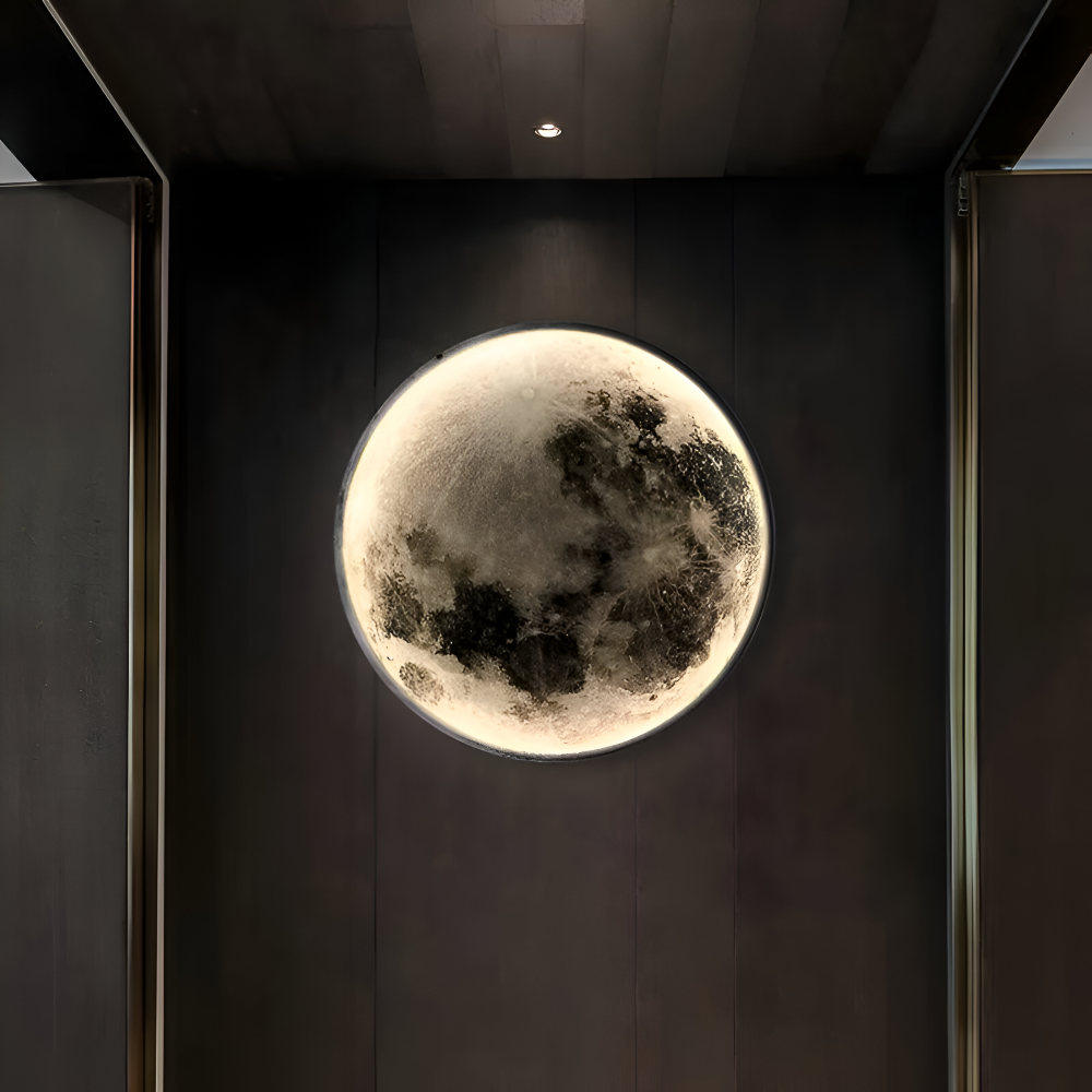 MoonAura – Lampada da parete 3D a forma di luna dimmerabile con design luminoso realistico