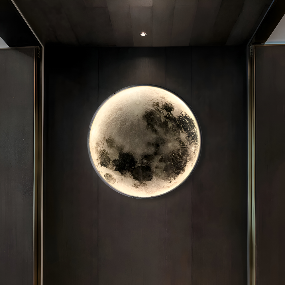 MoonAura – Lampada da parete 3D a forma di luna dimmerabile con design luminoso realistico