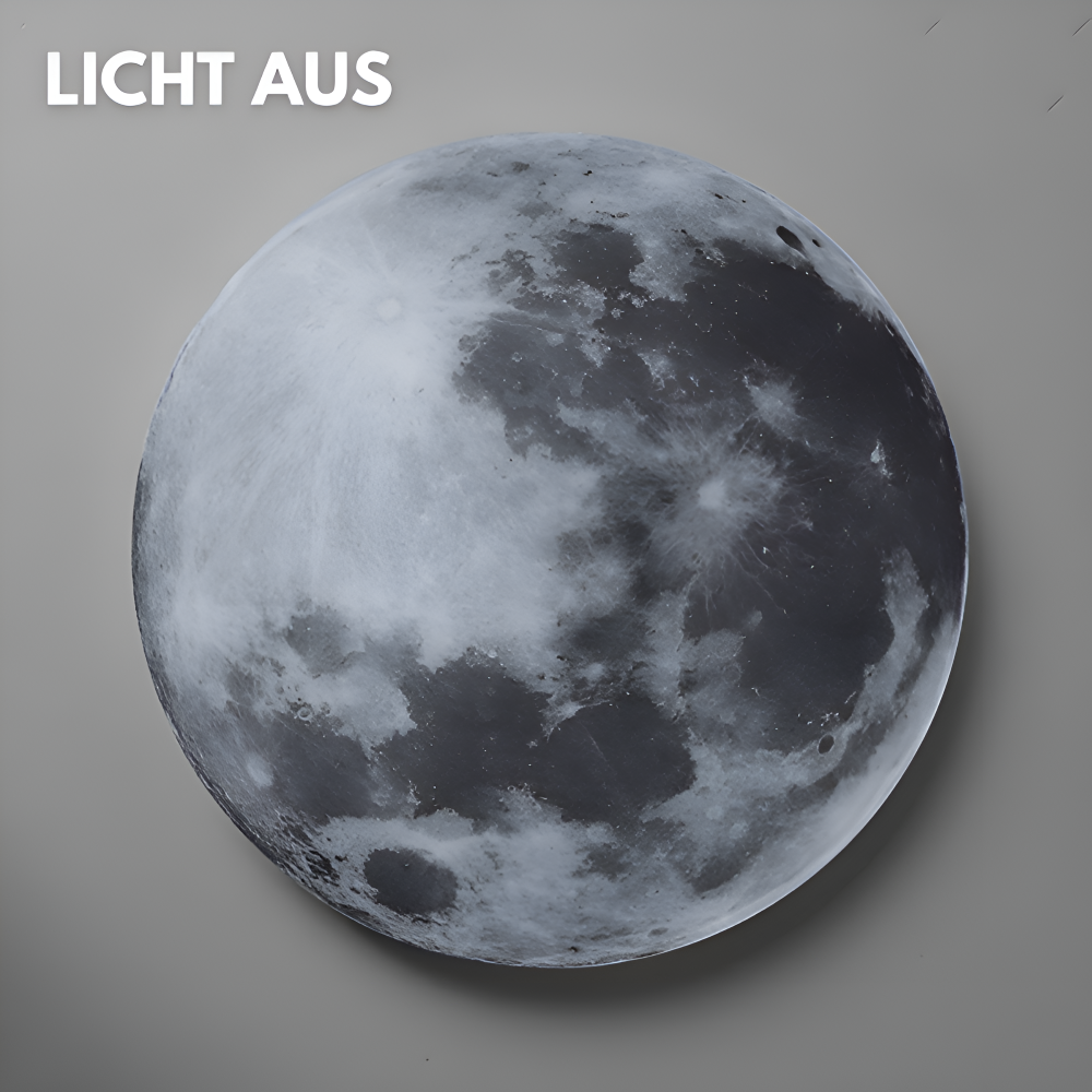 MoonAura – Lampada da parete 3D a forma di luna dimmerabile con design luminoso realistico