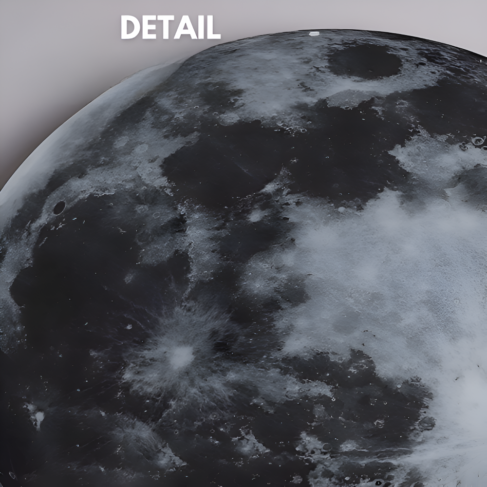 MoonAura – Lampada da parete 3D a forma di luna dimmerabile con design luminoso realistico