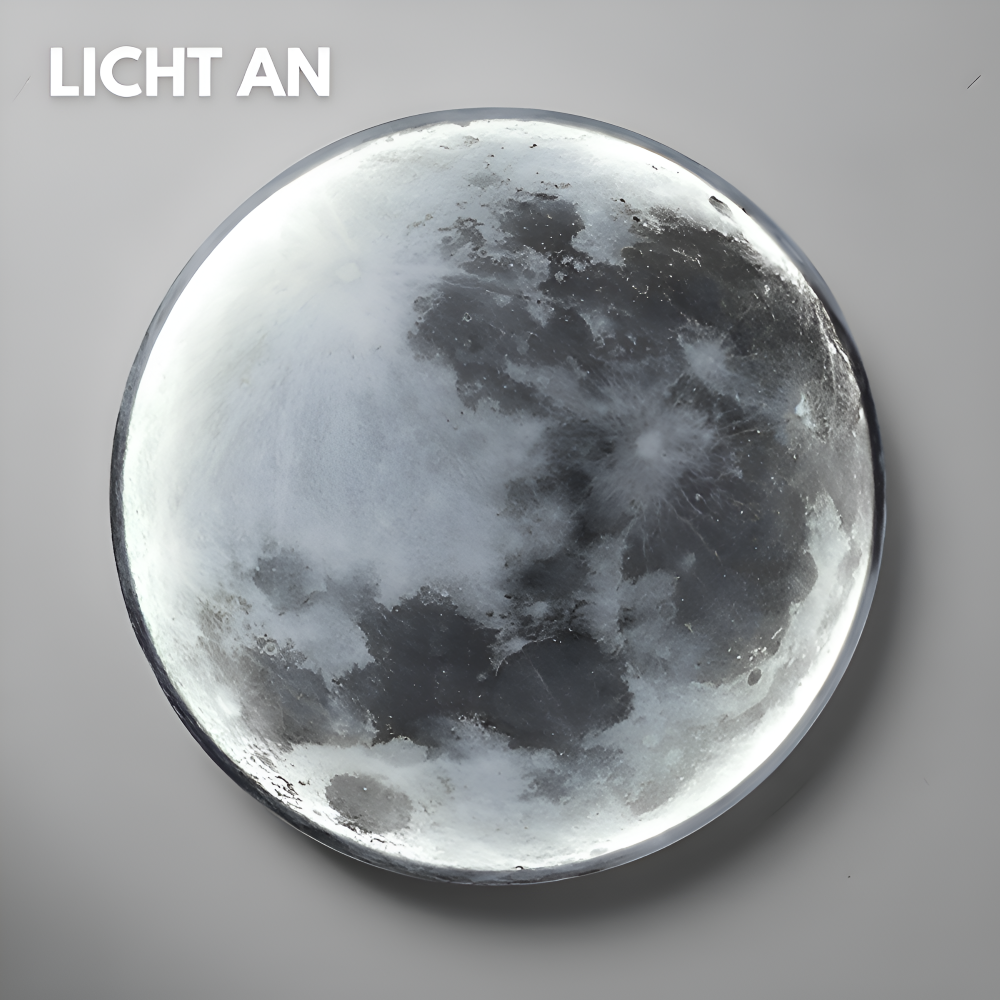 MoonAura – Lampada da parete 3D a forma di luna dimmerabile con design luminoso realistico