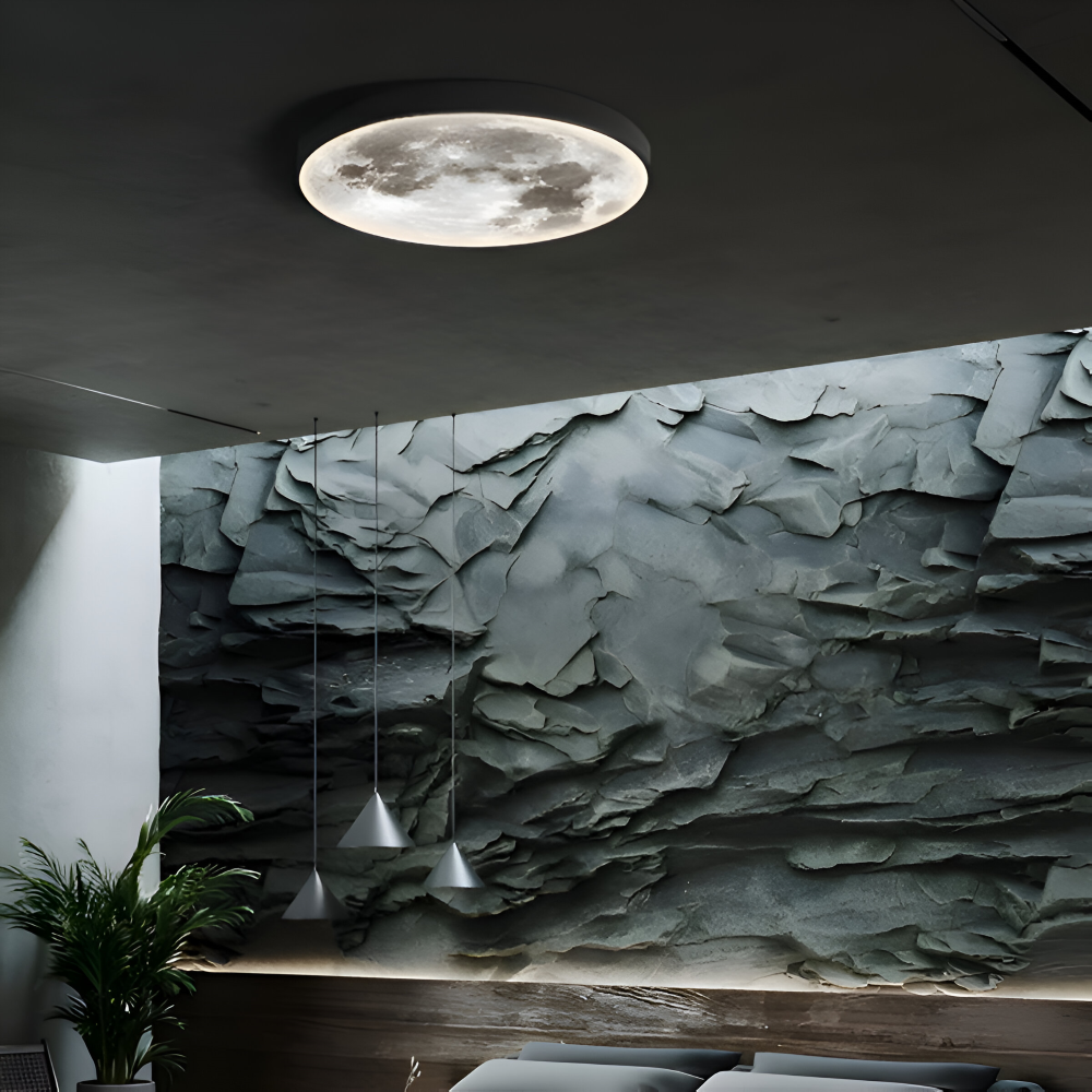 MoonAura – Lampada da parete 3D a forma di luna dimmerabile con design luminoso realistico