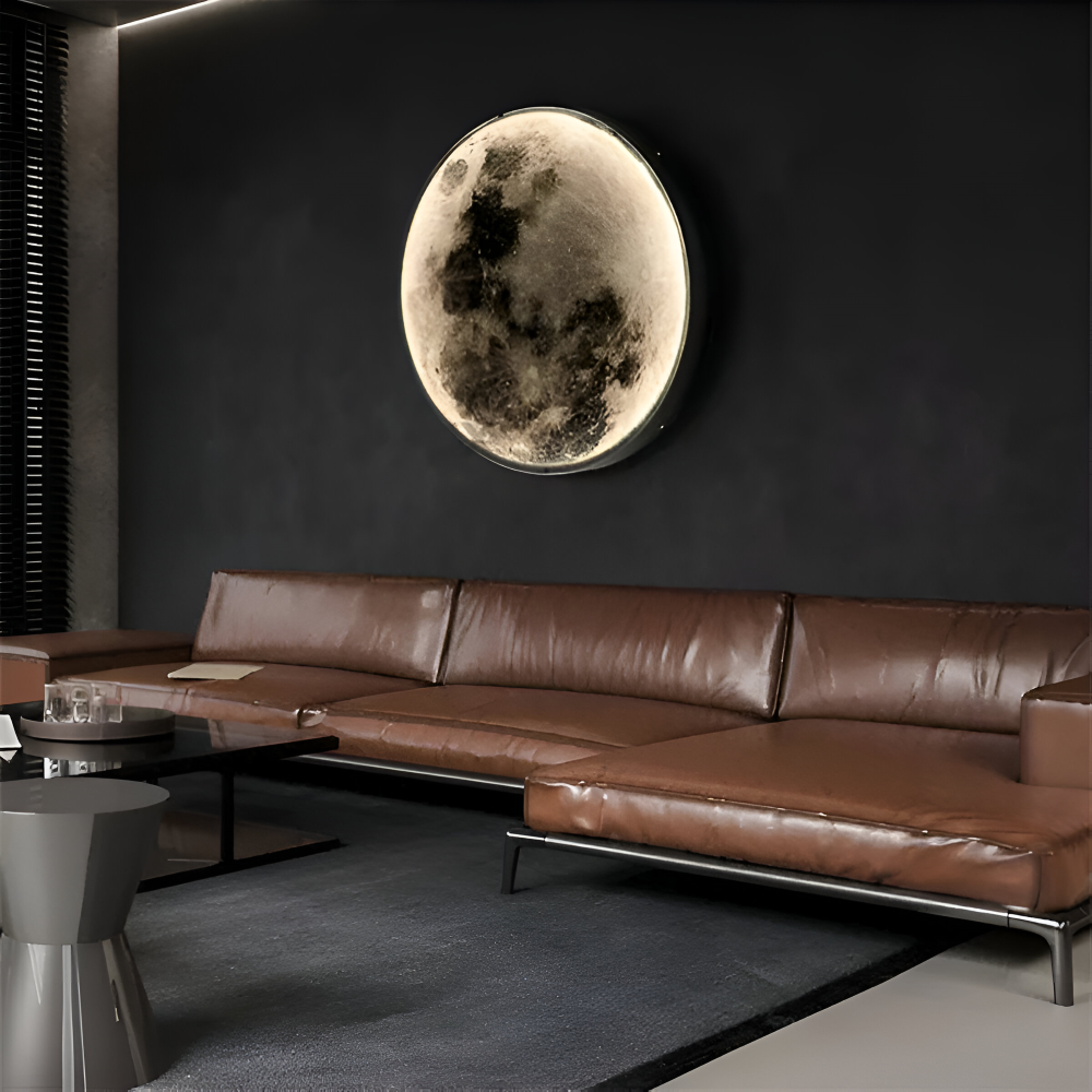 MoonAura – Lampada da parete 3D a forma di luna dimmerabile con design luminoso realistico