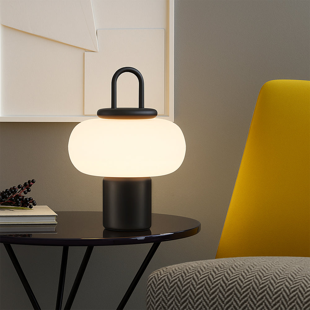 Lampada da Tavolo in Vetro Scandinavo Moderna con Luce LED