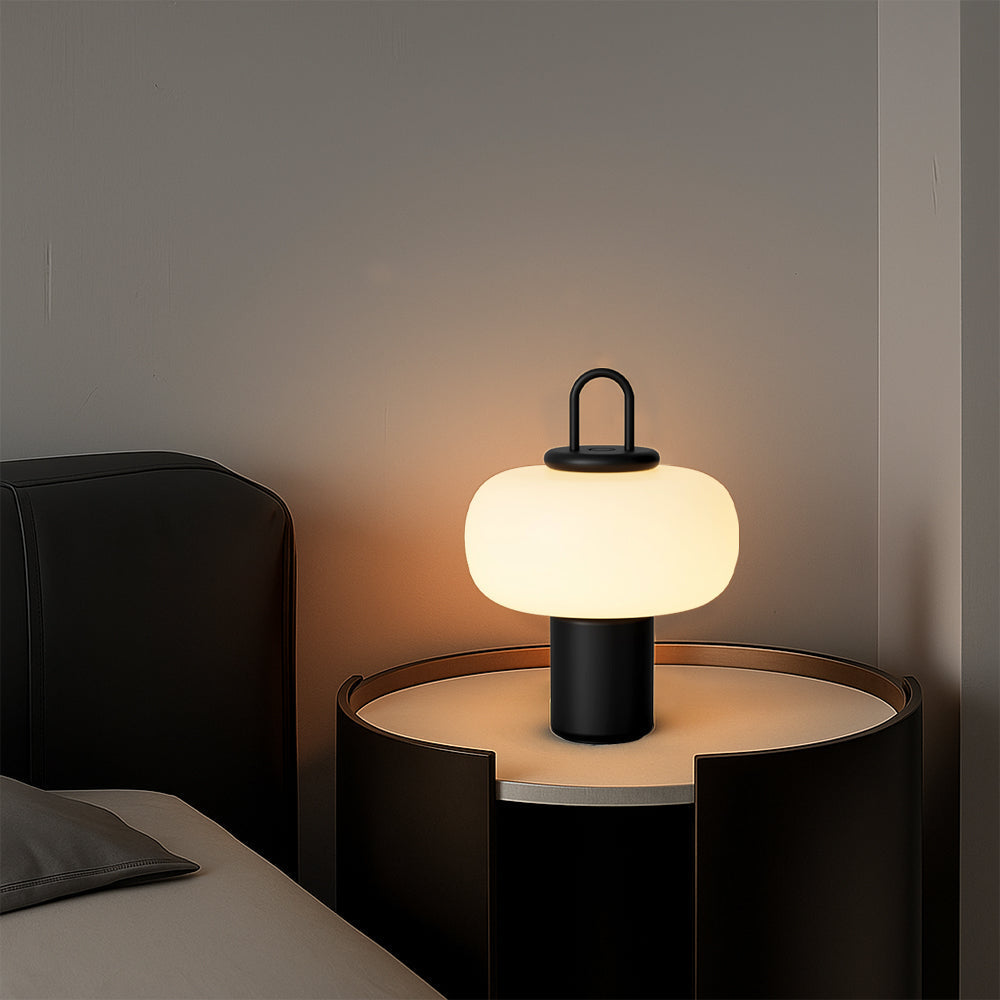 Lampada da Tavolo in Vetro Scandinavo Moderna con Luce LED
