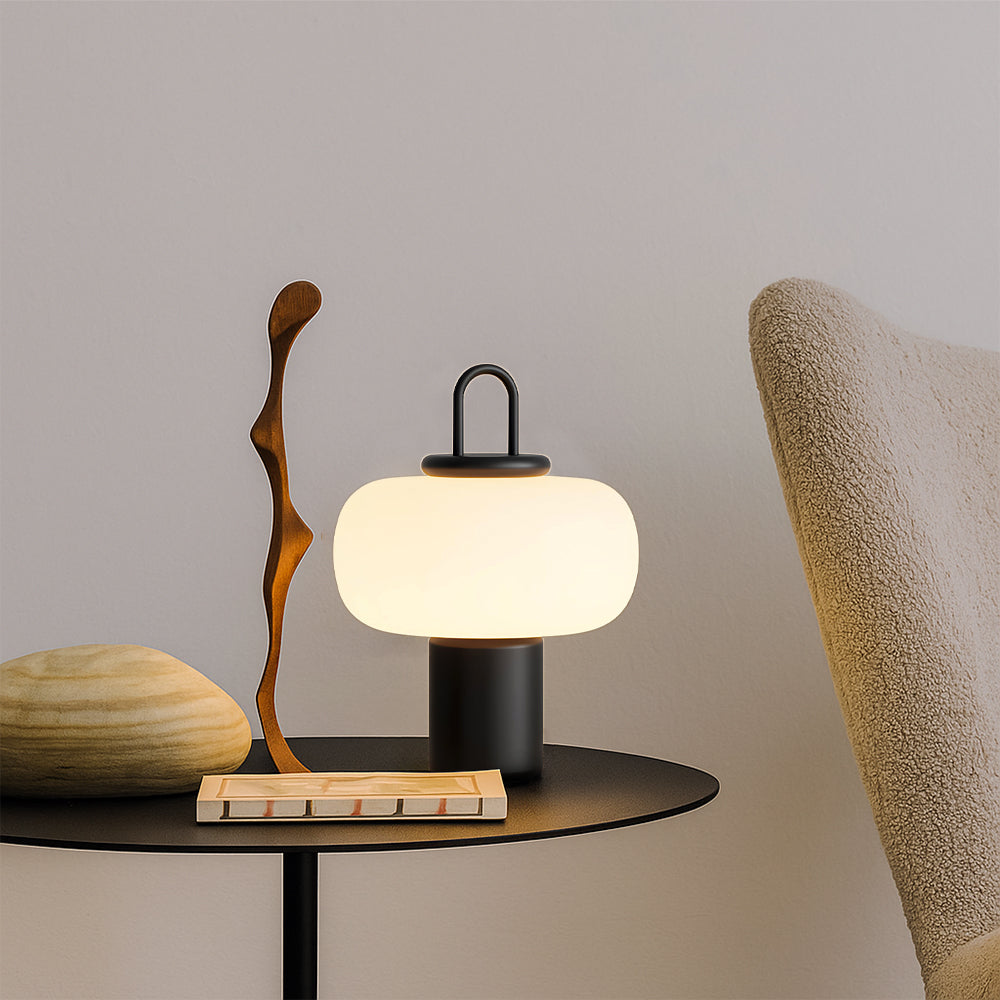 Lampada da Tavolo in Vetro Scandinavo Moderna con Luce LED